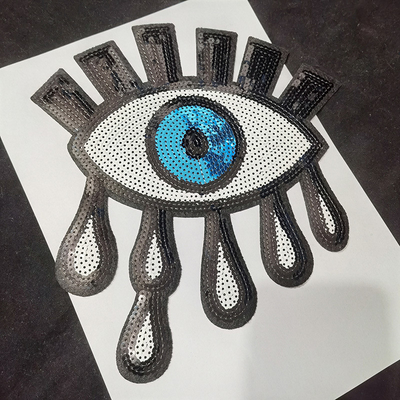 트와일 직물 접착제 어플리케 embroidery 패치 의류 대용량 악의 눈