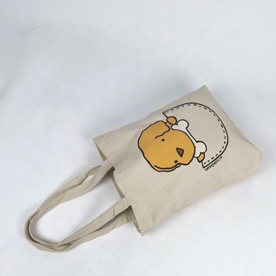 환경 친화적 인 소재로 제작 된 맞춤 인쇄 된 면화 캔버스 쇼핑 가방