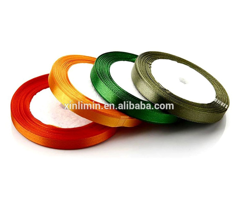 친환경 재활용 폴리에스터 재료 리본 가옥 섬유용 사틴 리본 3mm-100mm
