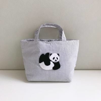 사용자 지정 로고 사랑 동물 3D 수건 embroidered Cotton Tote Bag 쇼핑 편의성
