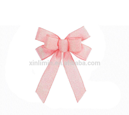 부드럽고 튼튼한 색상 Organza 사틴 소재의 웨딩 파티를위한 스트링 활을 당겨