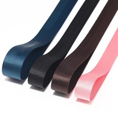 38mm 나일론 어깨 스트랩을 위해 검은색의 사용자 지정 로고 직물 자카드 스트랩 웹링