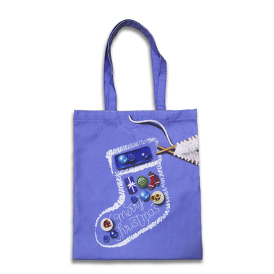 폴리에스터 솜 캔버스 쇼핑 가방 맞춤식 로고 크기 크리스마스 선물 OEM / ODM