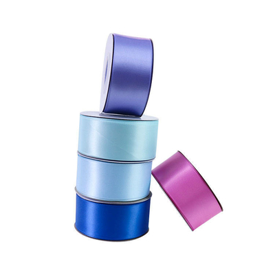 100% 폴리에스터 단일 얼굴 사틴 리본 196 사용자 정의 색상 38mm 50mm 100 야드 / 롤