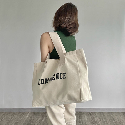 환경 친화적 인 쇼핑용 대형 캔버스 토트 가방 사용자 지정 로고 및 OEM / ODM 허용