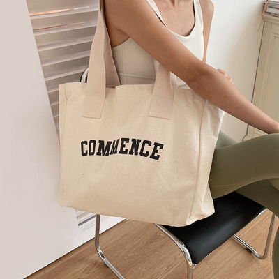 환경 친화적 인 쇼핑용 대형 캔버스 토트 가방 사용자 지정 로고 및 OEM / ODM 허용
