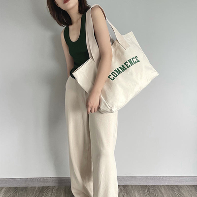 환경 친화적 인 쇼핑용 대형 캔버스 토트 가방 사용자 지정 로고 및 OEM / ODM 허용