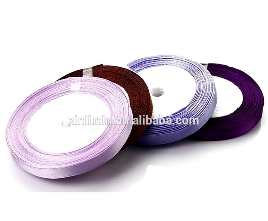 친환경 재활용 폴리에스터 재료 리본 가옥 섬유용 사틴 리본 3mm-100mm